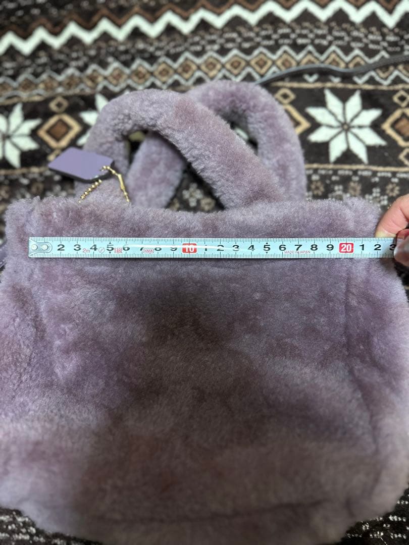 COACH ファーショルダーバッグ パープル