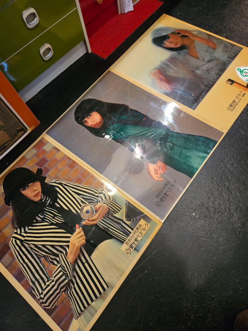 資生堂　ベネフィーク　電飾看板　ポスター　山口小夜子　昭和レトロ　ヴィンテージ