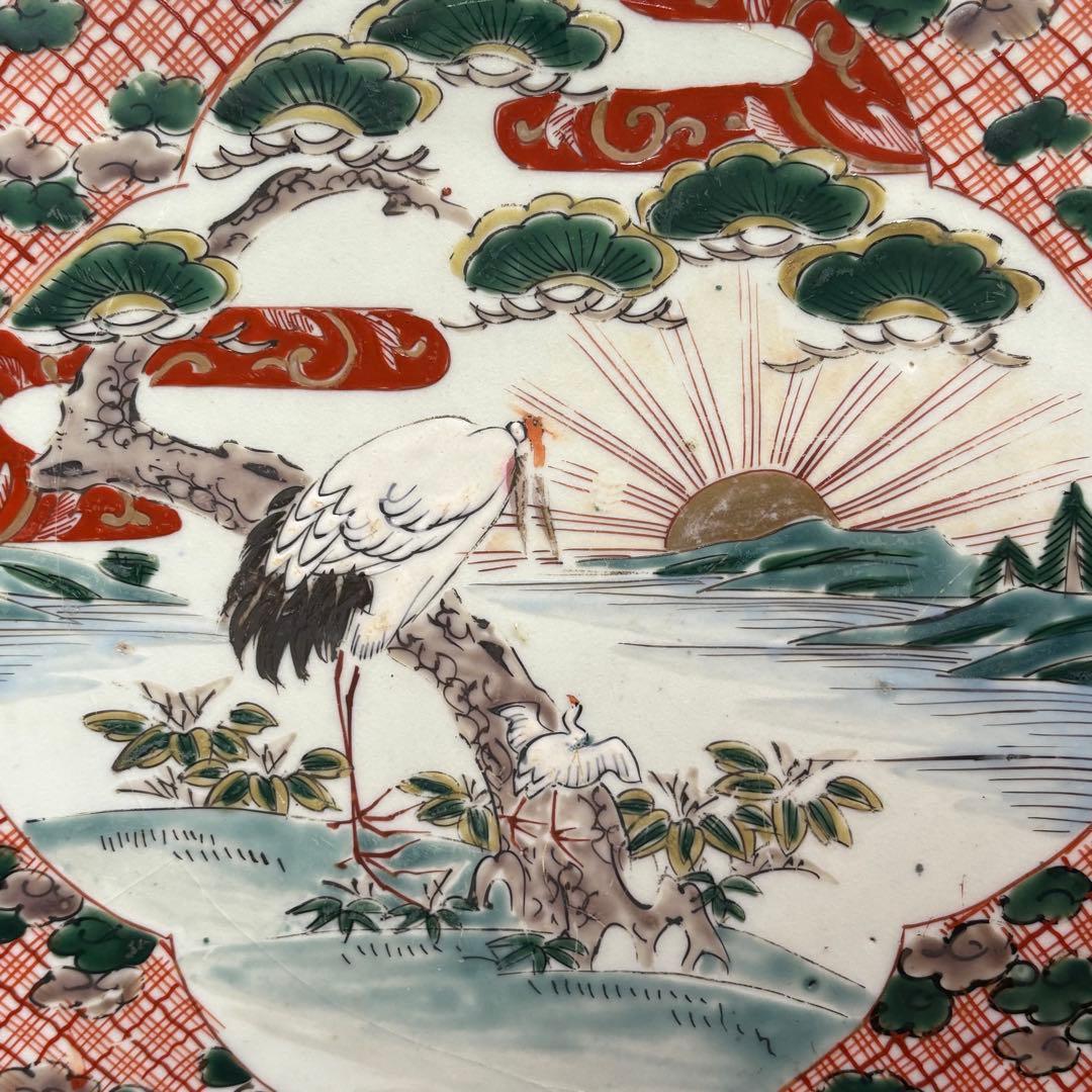 江戸時代　古伊万里　鍋島　赤絵　皿