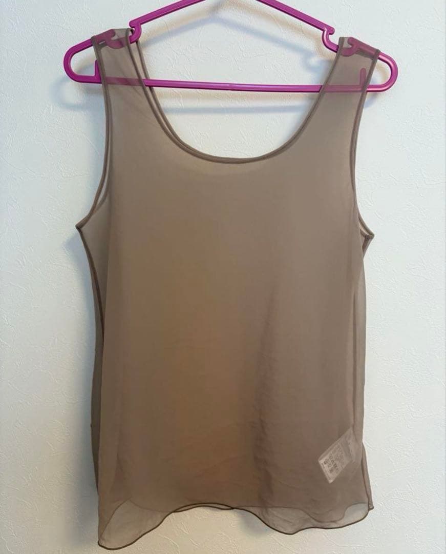 Plage sheer タンク　ベージュ