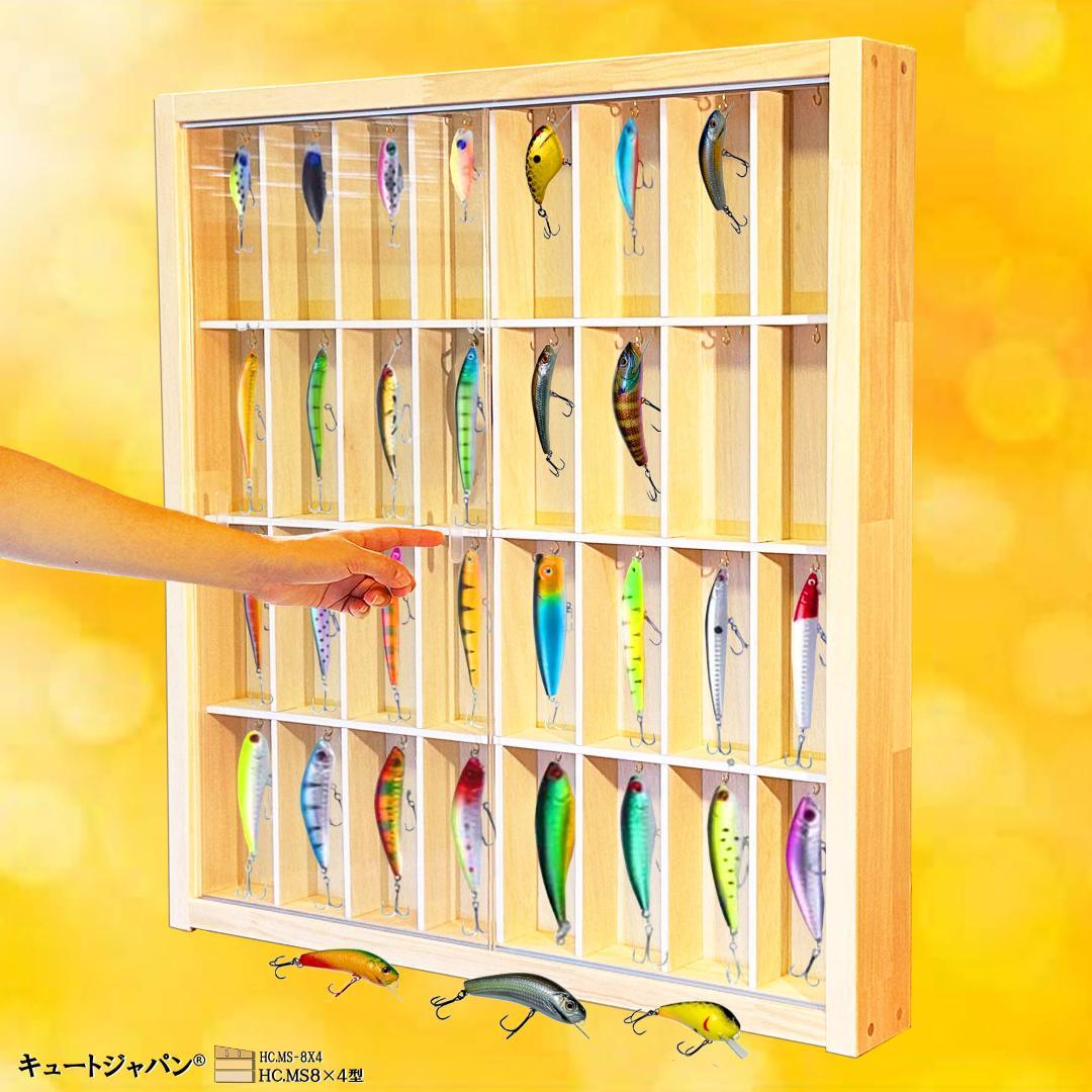 ルアー収納 ストラップ ３２マス コレクション アクリル障子付 日本製