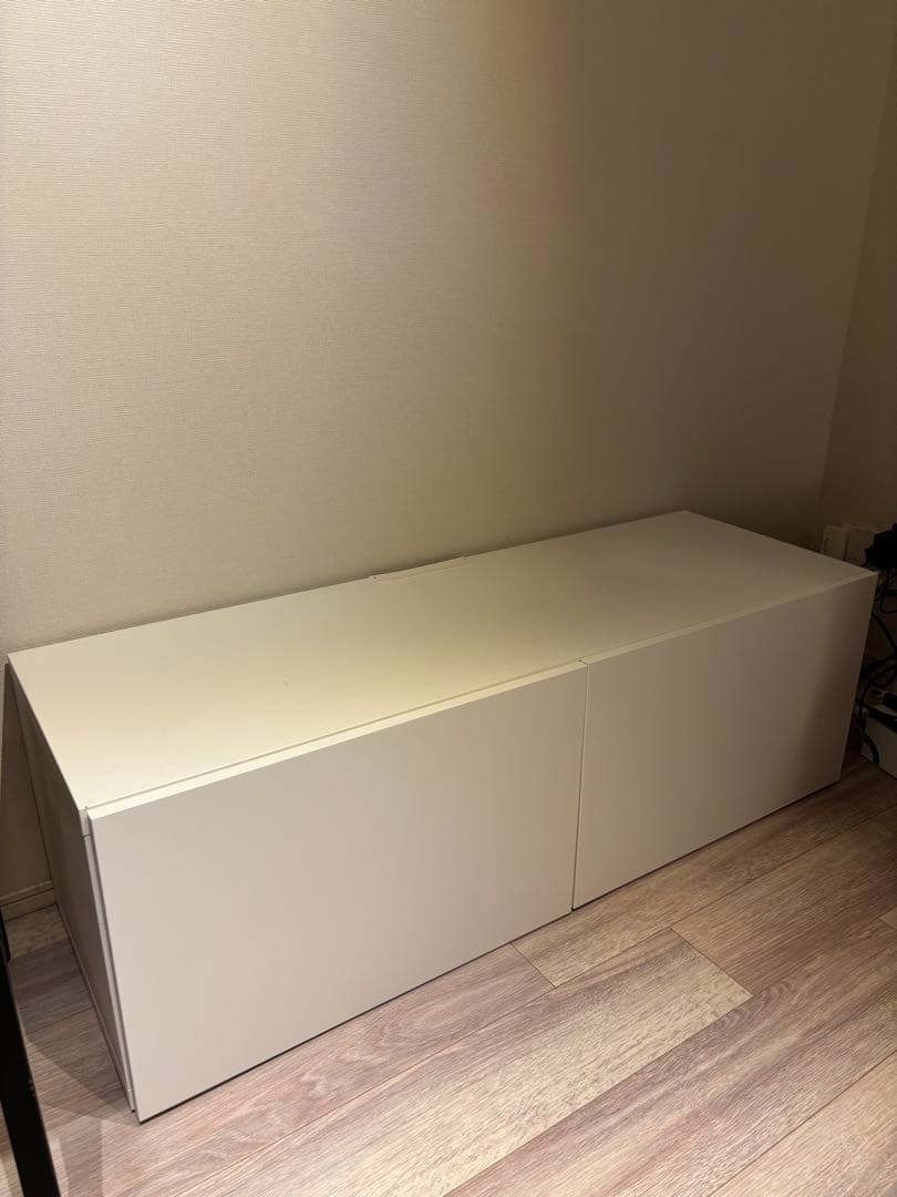 IKEA ベストー ホワイト シンプル テレビ台 収納