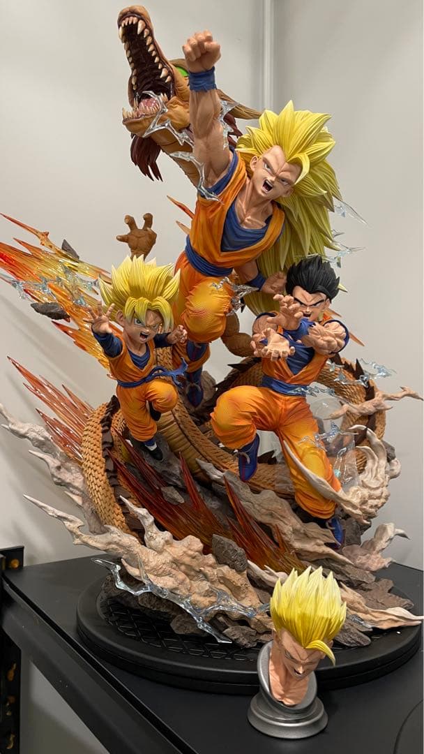 限定絶版ドラゴンボール親子かめはめは悟空悟天悟飯ガレージキットスタチュー