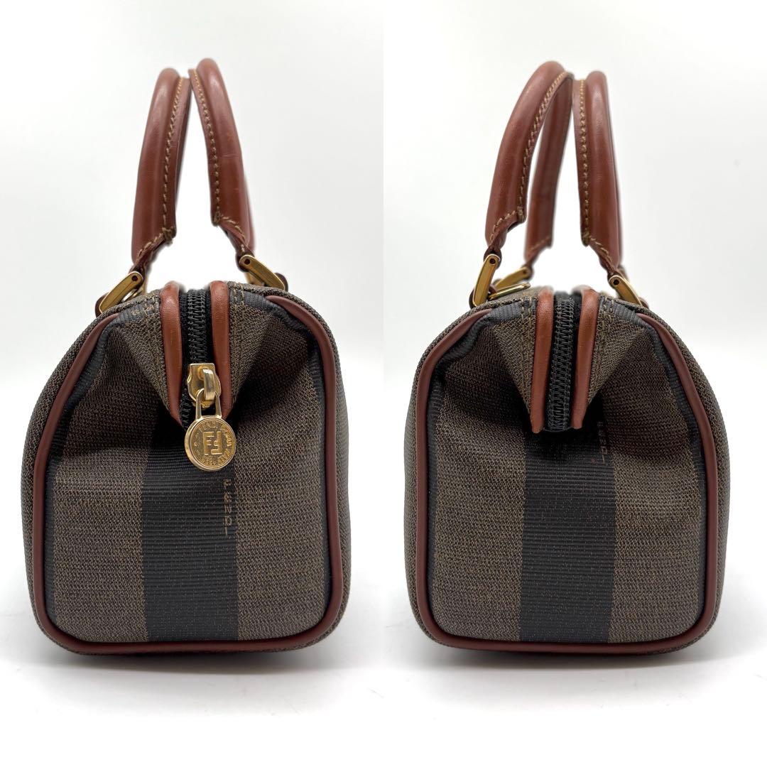 極美品　希少　FENDI マイクロミニボストン 2wayバッグ　ペカン柄　PVC