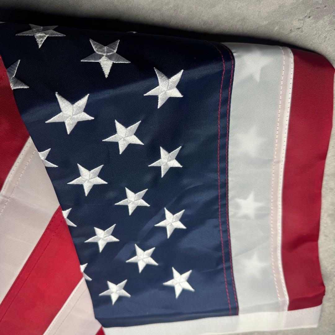 アメリカ国旗 星条旗 刺繍 USA製 高品質モデル 60×90cm 希少 廃盤品