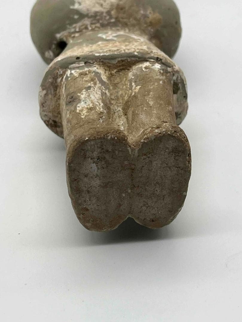 唐時代　武士胡人陶俑　極上品　旧家旧蔵　唐物　時代物　置物(B-64)