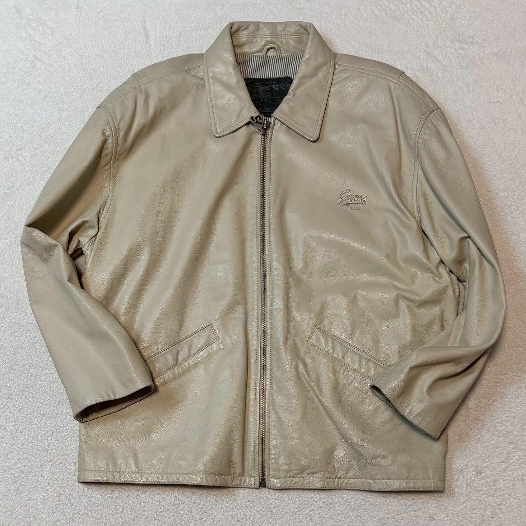 ゲス USA リアルレザー本革トラッカージャケットライダース　M〜L