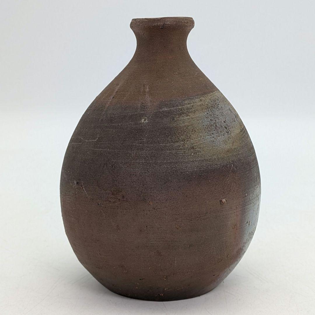 岡山県重要無形文化財 四代松田華山 備前焼 徳利 共箱共布栞 とっくり 酒器