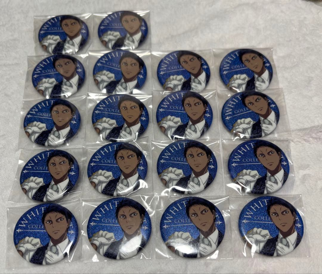 黒子のバスケ 青峰大輝 ホワイトスーツ キラキラ缶バッジ