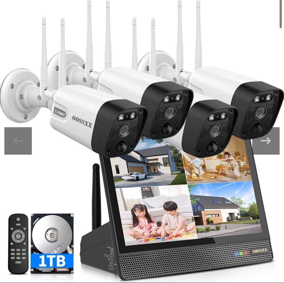 防犯カメラ　OOSSXX 10インチモニター付　4台