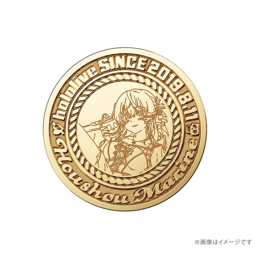 ナ*)様 宝鐘マリン 記念 シルバー（イエローゴールドコーティング）