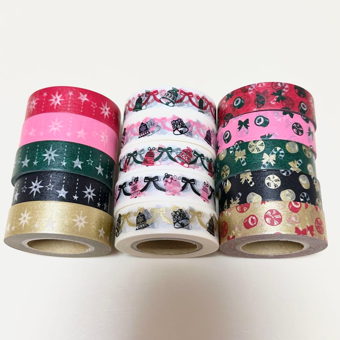 マークス 廃盤マスキングテープ クリスマスアソート 2011 15本セット 中古