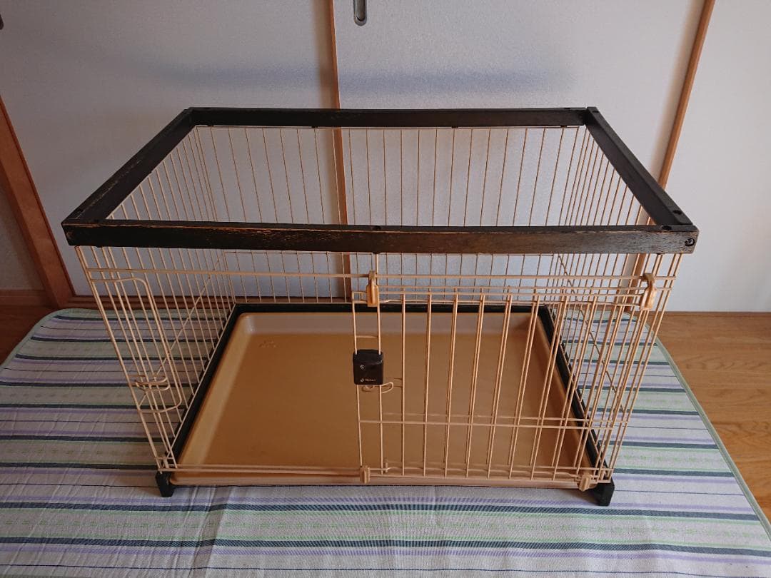 木製お掃除簡単サークル９０－６０ ダークブラウンケージ・小屋（犬用）