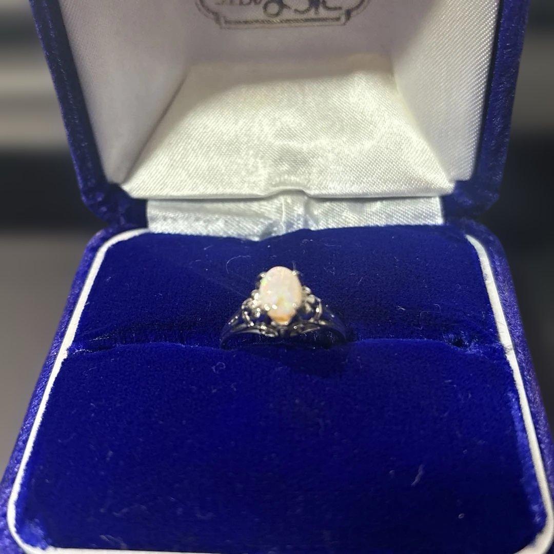 K14 WG ホワイトゴールド 指輪 リング オパール 未検査品