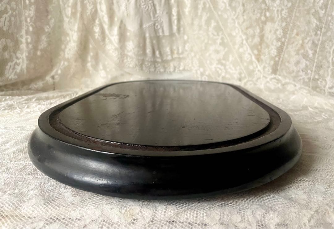 ディスプレイ台 ガラスドーム台座ナポレオン三世 ブラック フランスアンティーク