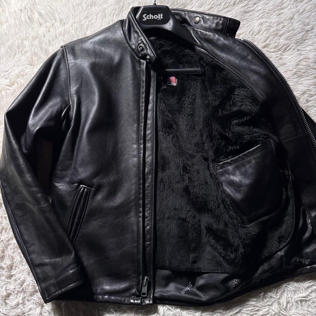 【米国製】schott ライダースジャケット　シングル　641 本革