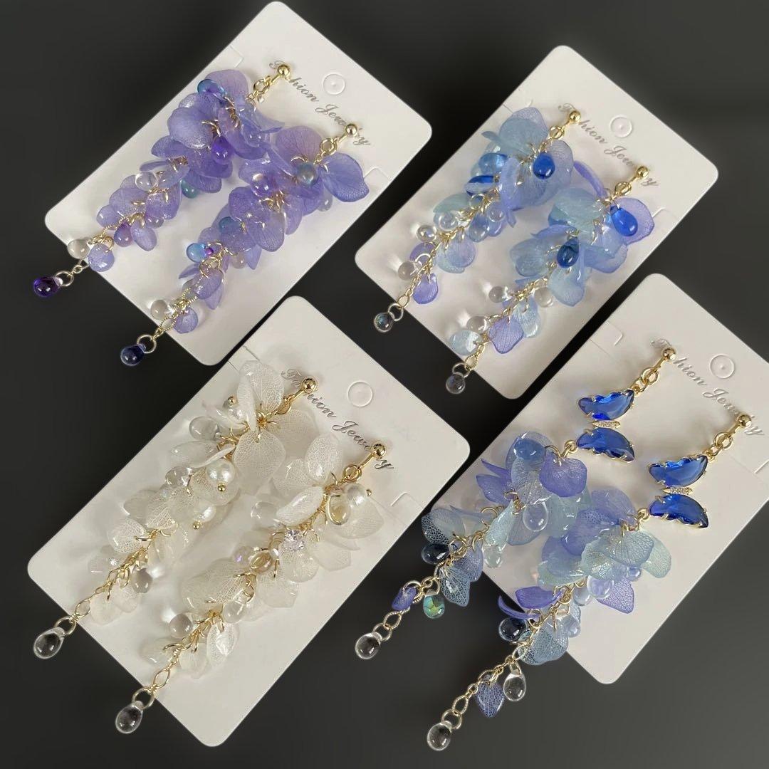 りん5ページ　ハンドメイドイヤリング4点