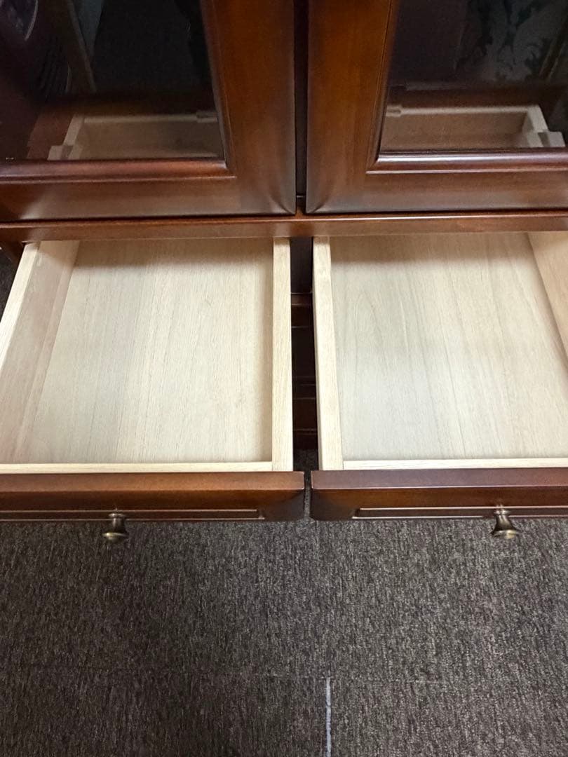 昭和レトロ 武富木工 キャビネット 食器棚 アンティーク調