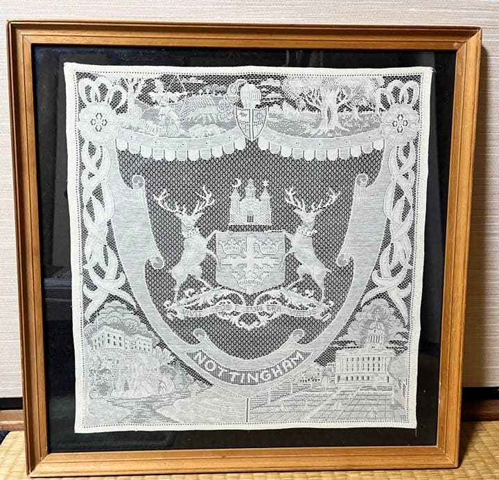 ⚠️1/4値下げ⚠️ノッティンガムレース アンティーク 額縁