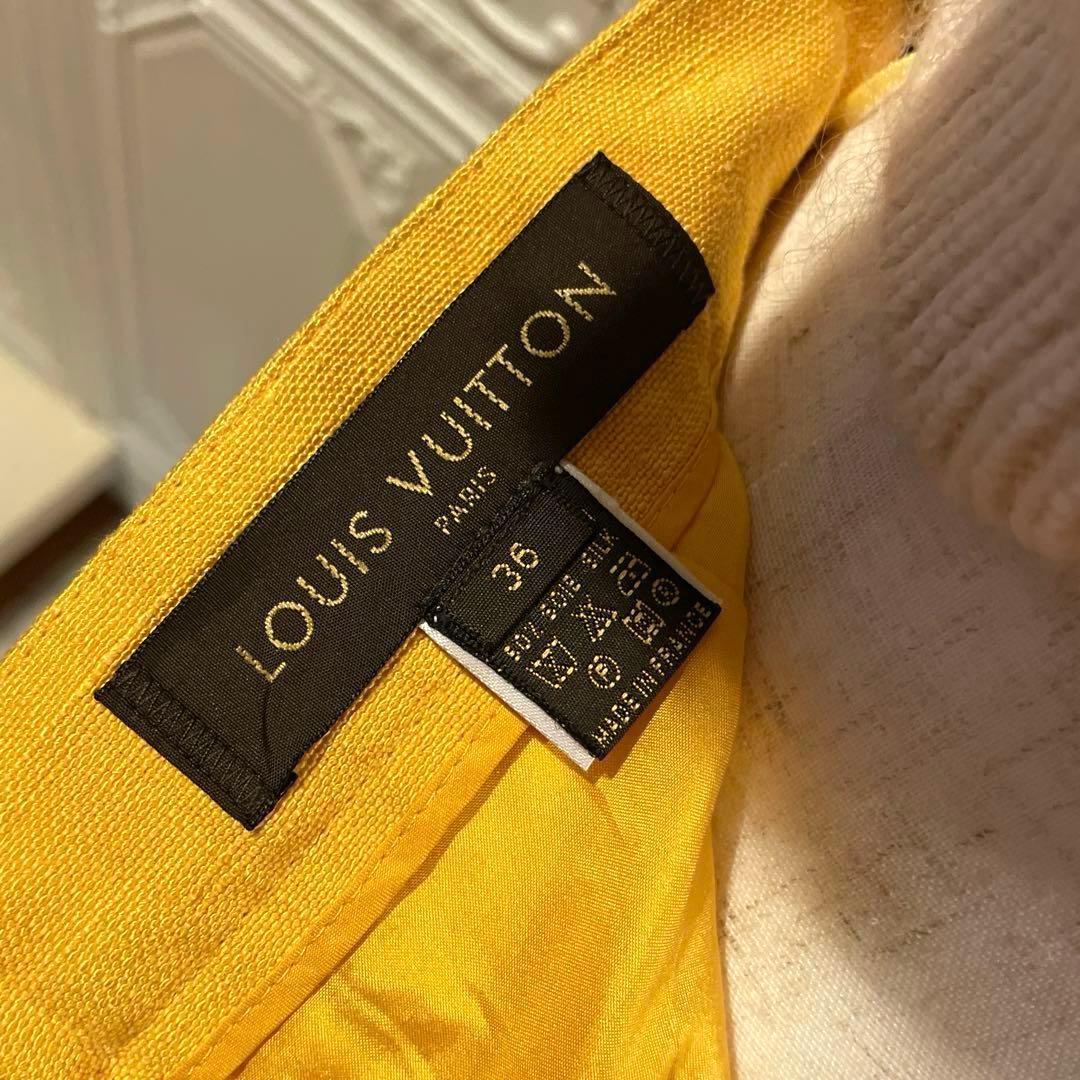 【12万円】LOUIS VUITTON シルクフリルデザイン　スカート