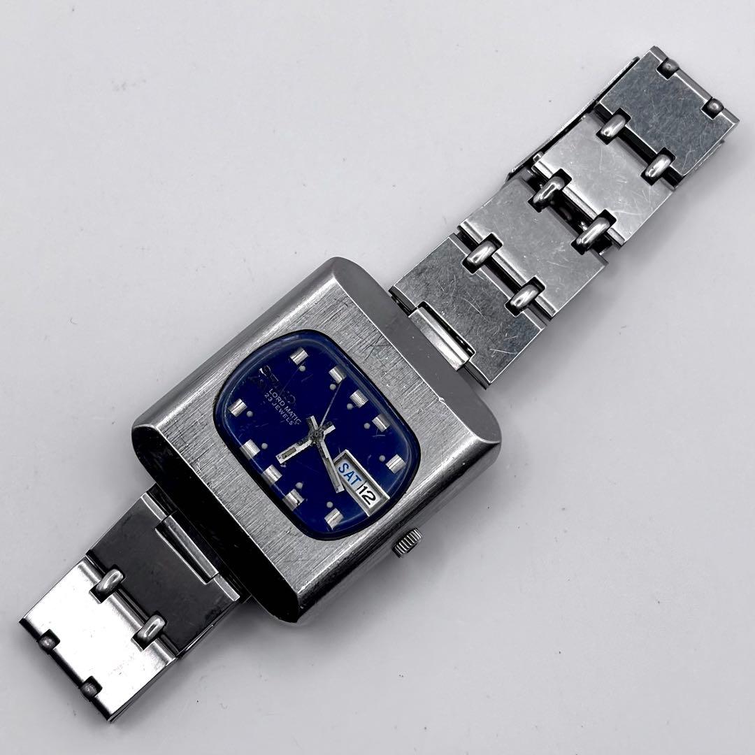 セイコー ロードマチック 青文字盤 スクエア アンティーク 23石 状態考慮