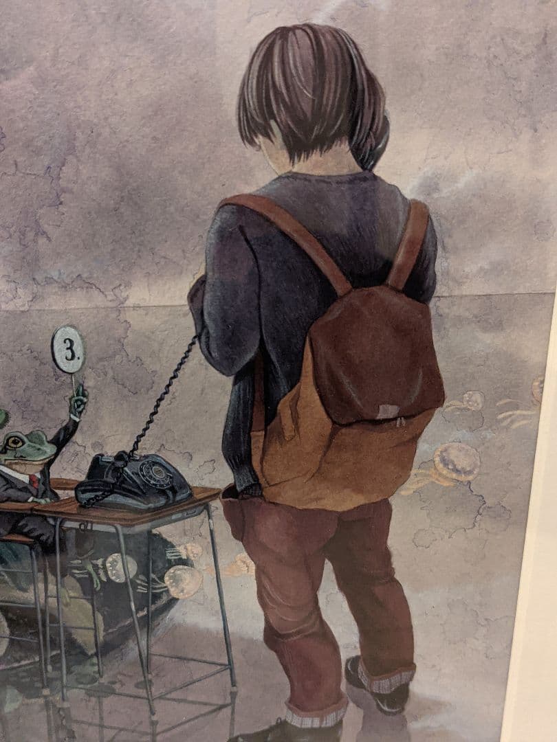 絵画　少女　水彩画