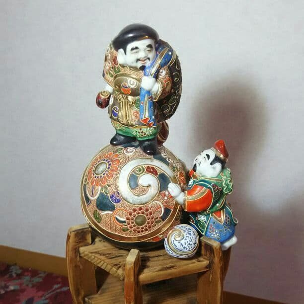 恵比須大黒天の置物    明治時代