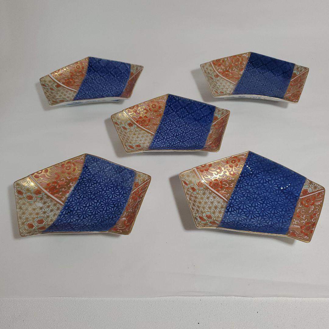 伊万里色絵５角皿 5枚