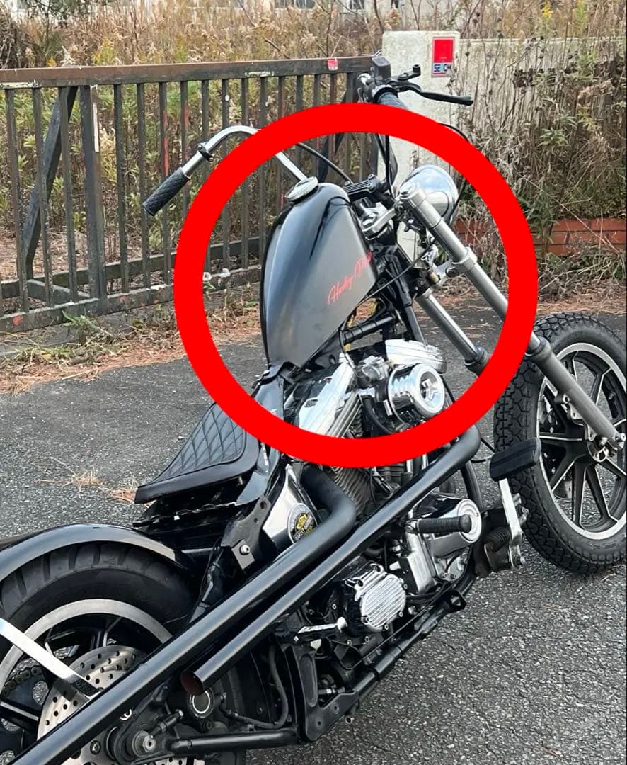 【美品・タンク内コーティング済】ナロースポーツスタータンクウレタン汎用ハーレー