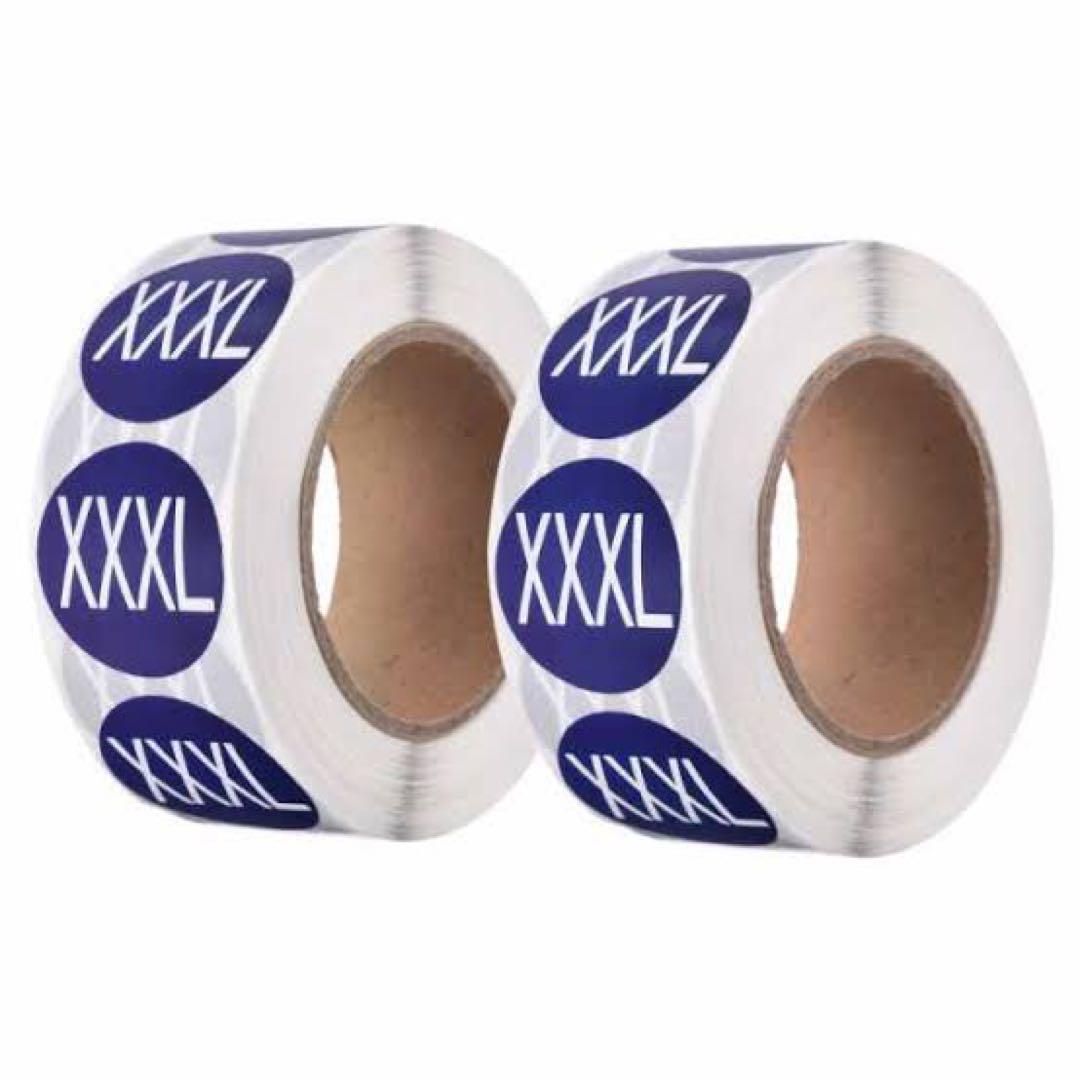 uxcell 衣類3xlサイズステッカー2ロール1000ラウンド粘着ラベル