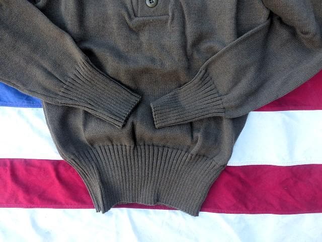 2004 デッド 米軍実物 ５ボタンセーター Ｍ DSPC ヘンリーネック 92