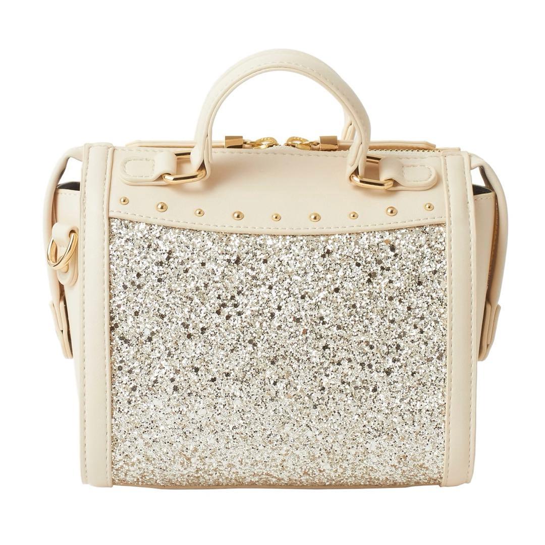 【美品】DIANA グリッター装飾 ハンドバッグ