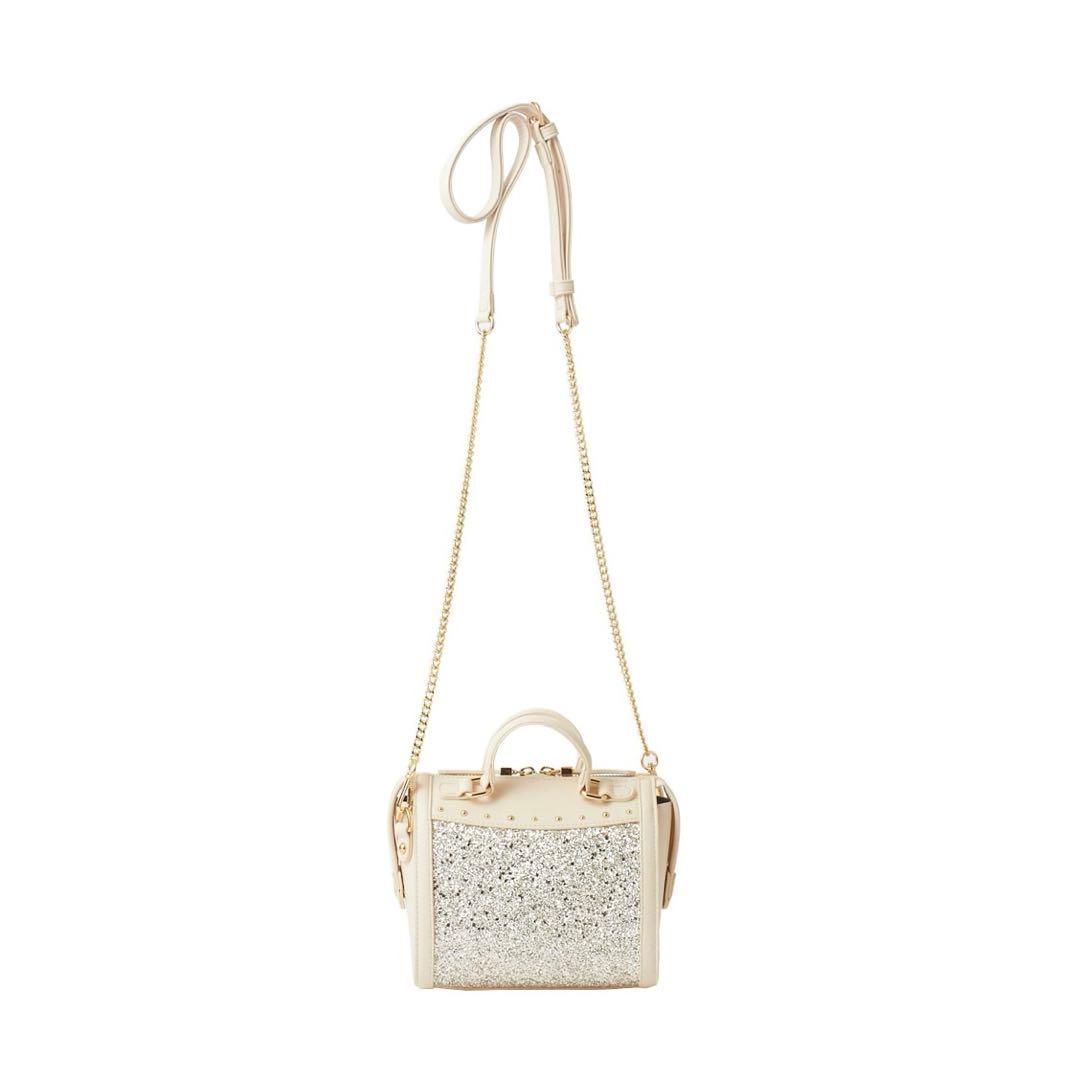 【美品】DIANA グリッター装飾 ハンドバッグ