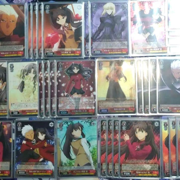 ws、fate【赤・ 扉扉（アーチャー＆凛）高レア】ネオスタンデッキ＋スリーブ