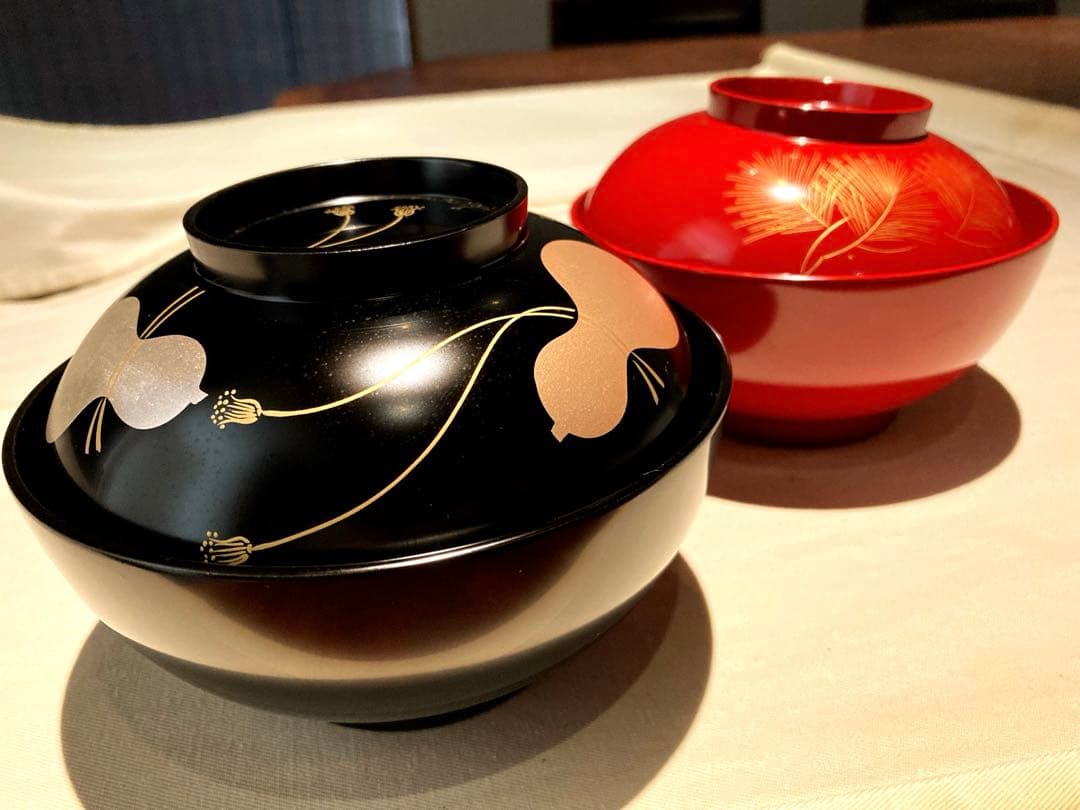 越前塗 漆器 椀 2個セット (14cm×10cm)