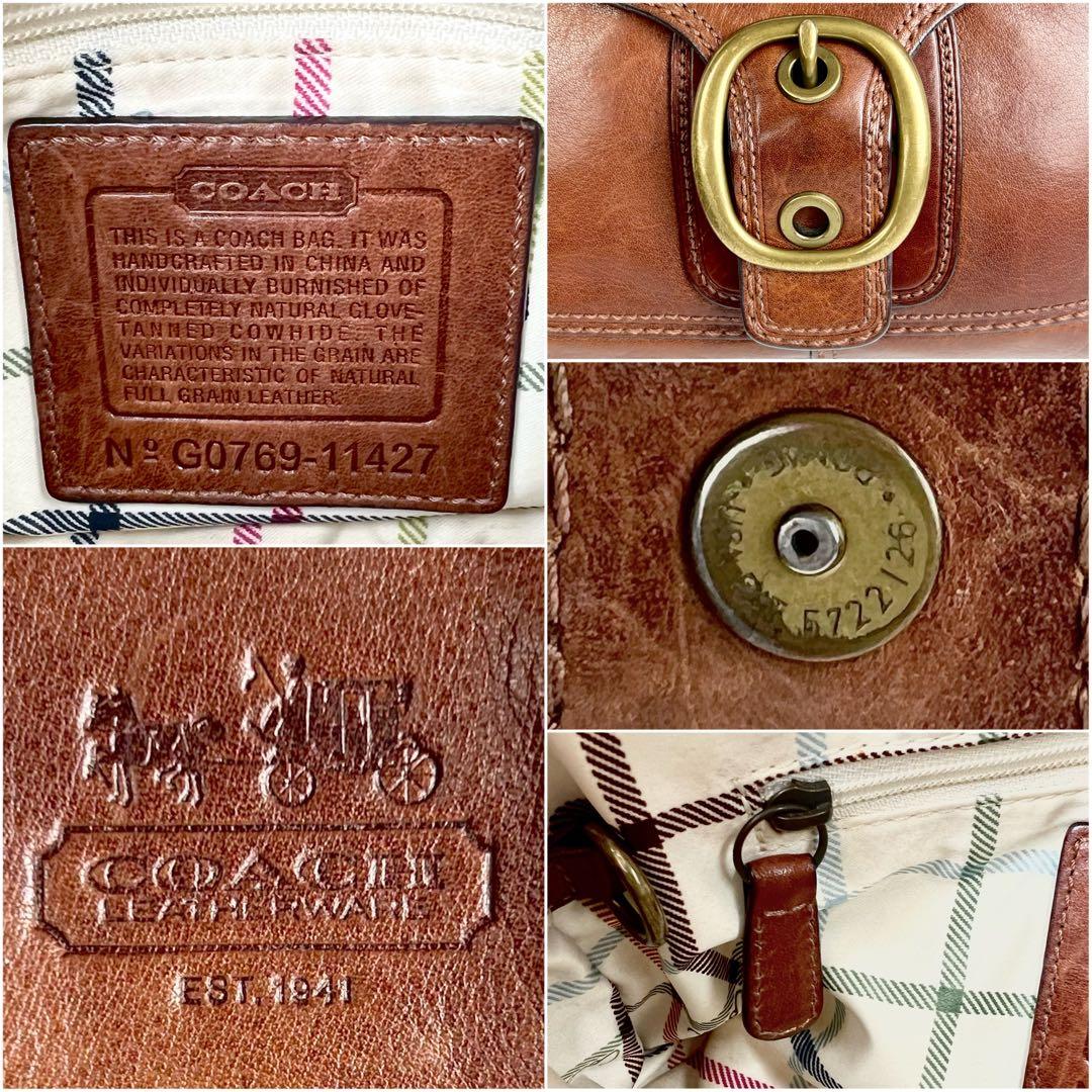 COACH ショルダーバッグ ソーホー ブリーカー 11427 レザー ブラウン