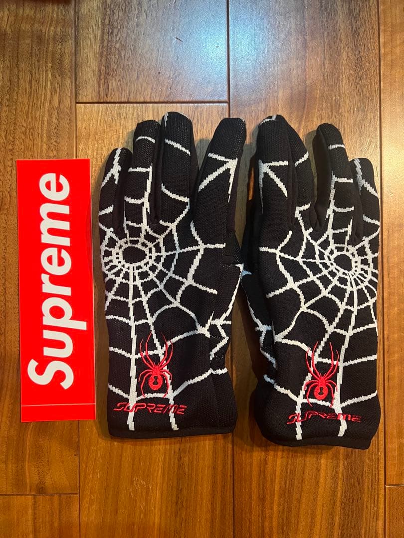 Supreme Spyder ブラック手袋