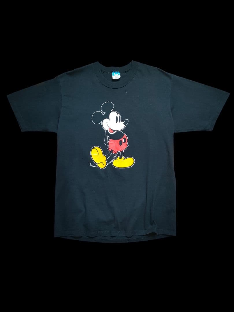 80s USA製 ミッキー ビンテージTシャツ 青タグ XL