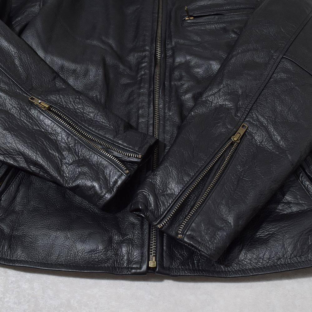 90年代 ARTA 鈴木亜久里 F1 牛革 レザーライダースジャケット 黒