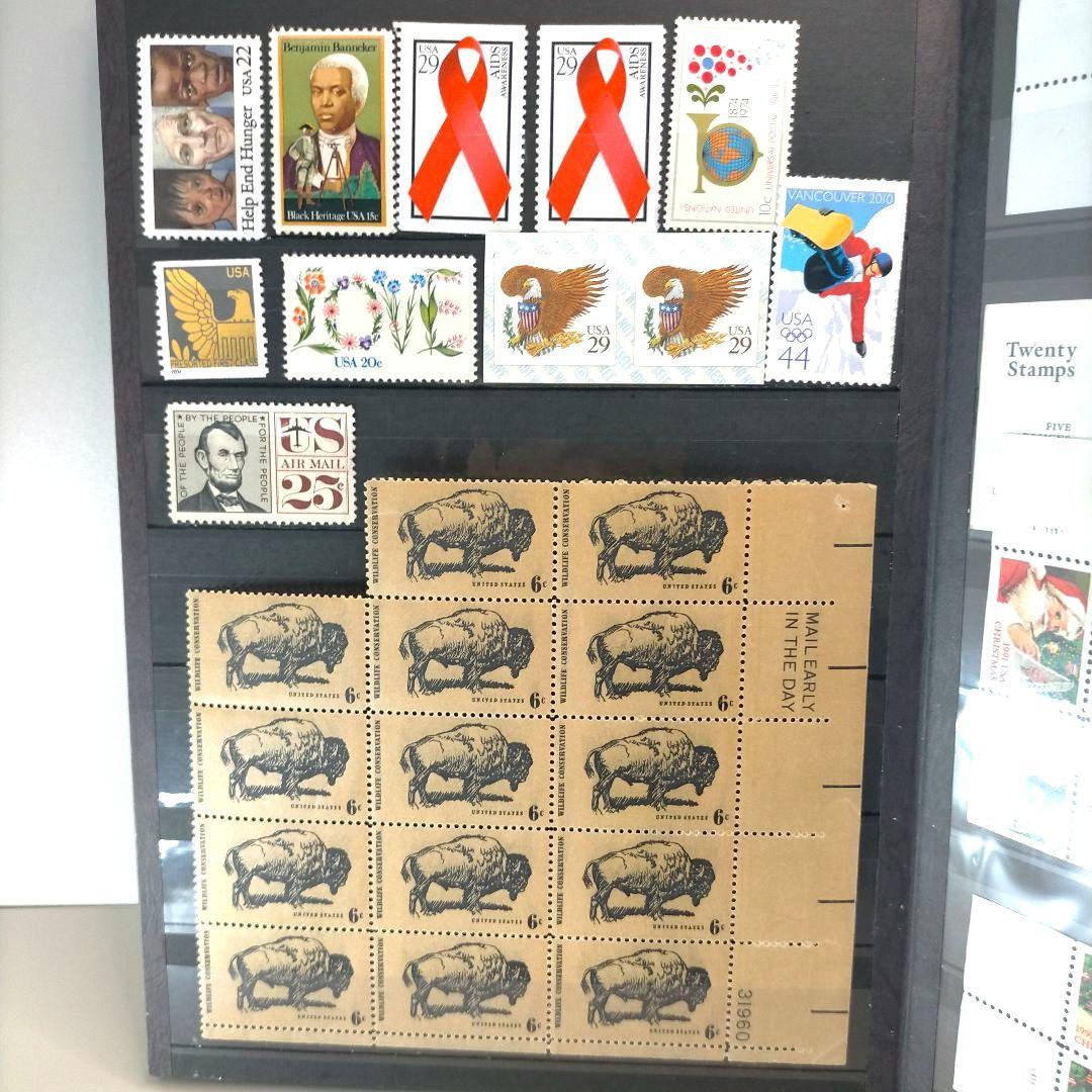 2358 外国切手 アメリカ 切手コレクション大量16ぺ一ジ分全て未使用まとめ