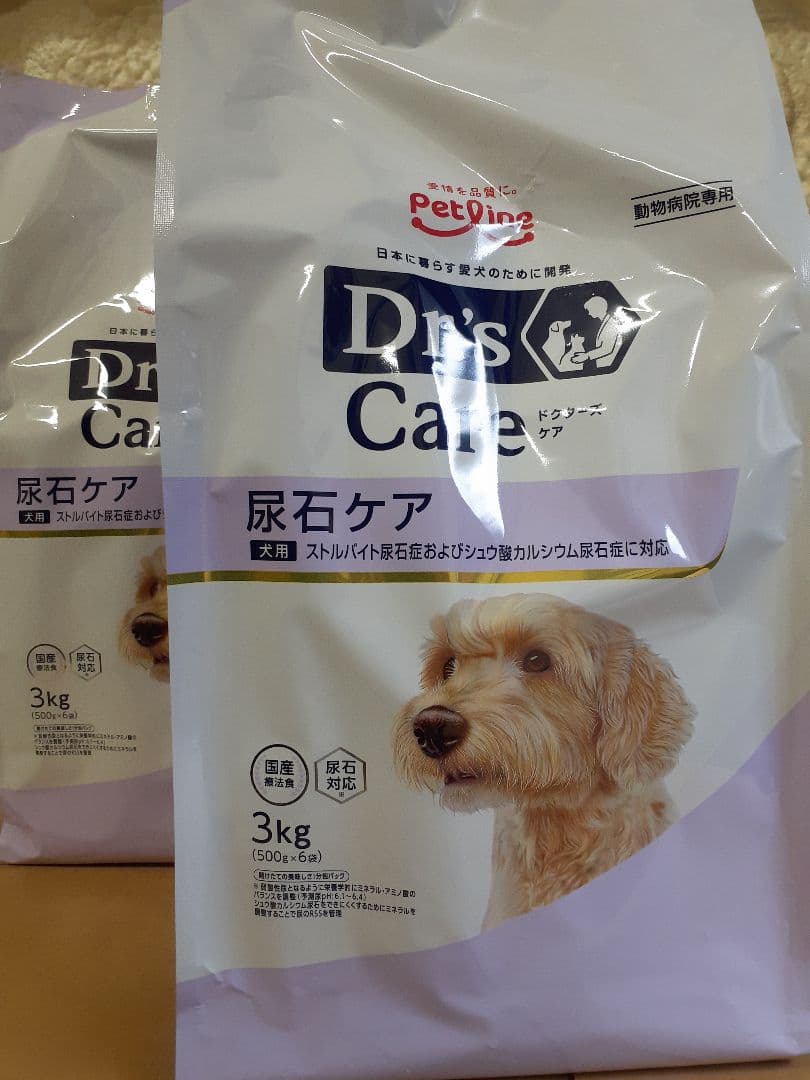 むぎ様ドクターズケア犬用療法食尿石ケア3kg×2袋