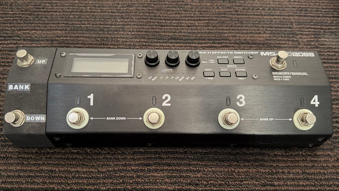 BOSS MS-3 マルチエフェクター バンク切替スイッチ増設済