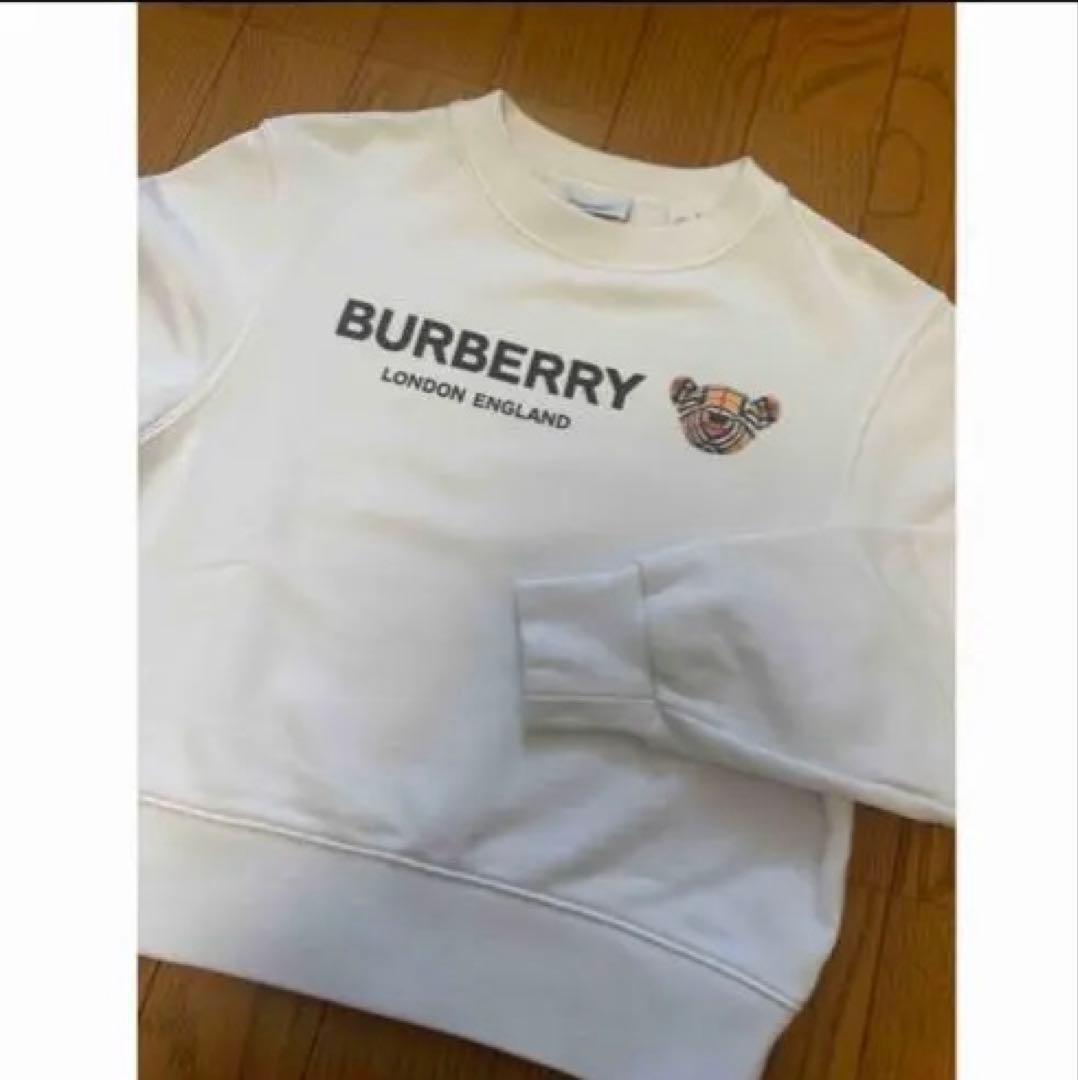 BURBERRY ホワイト トレーナー　キッズ　ベア