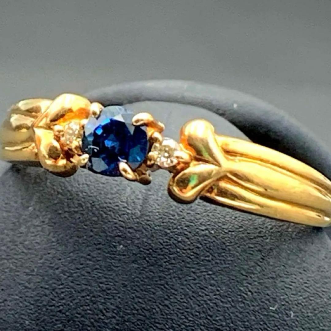 ジュエリーマキ　K9 サファイア ダイヤ 11号 レディースリング　ゴールド