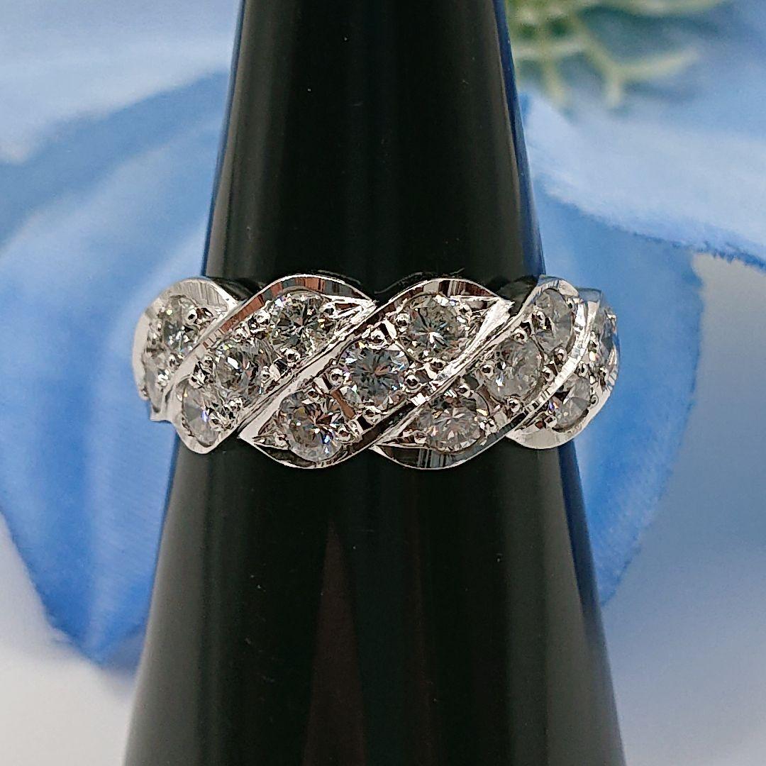 ai様1カラット ツイストデザイン 天然ダイヤモンドリング プラチナ900