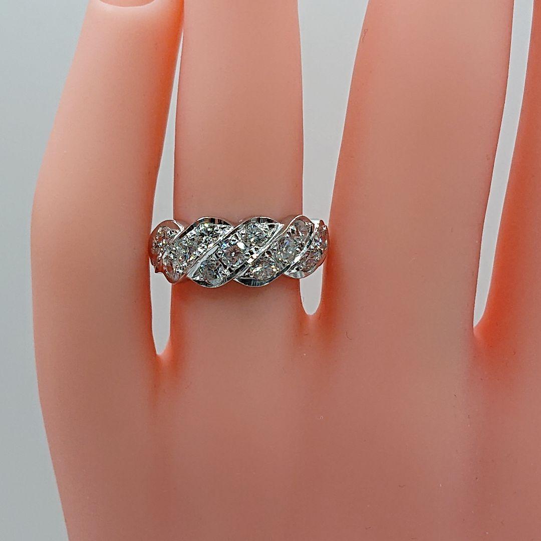 ai様1カラット ツイストデザイン 天然ダイヤモンドリング プラチナ900