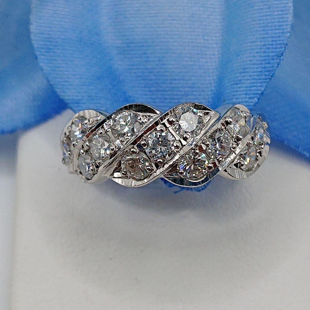 ai様1カラット ツイストデザイン 天然ダイヤモンドリング プラチナ900