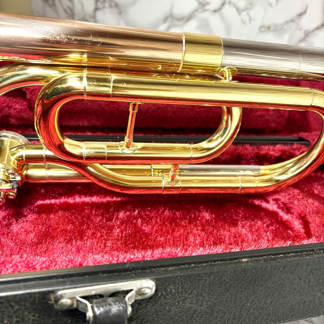 美品　ヤマハYSL-3540R テナーバストロンボーン マウスピース付　メッキ