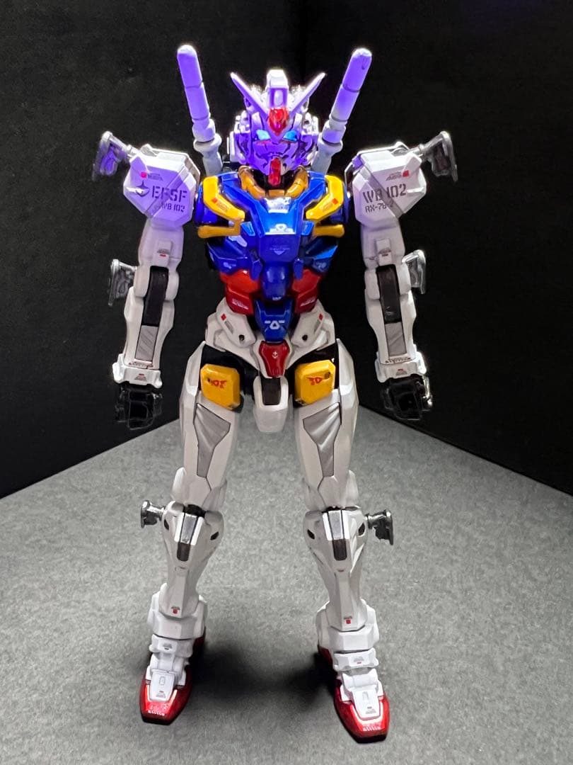 HG 1/144 赤いガンダム　白いガンダム　塗装完成品2機セット