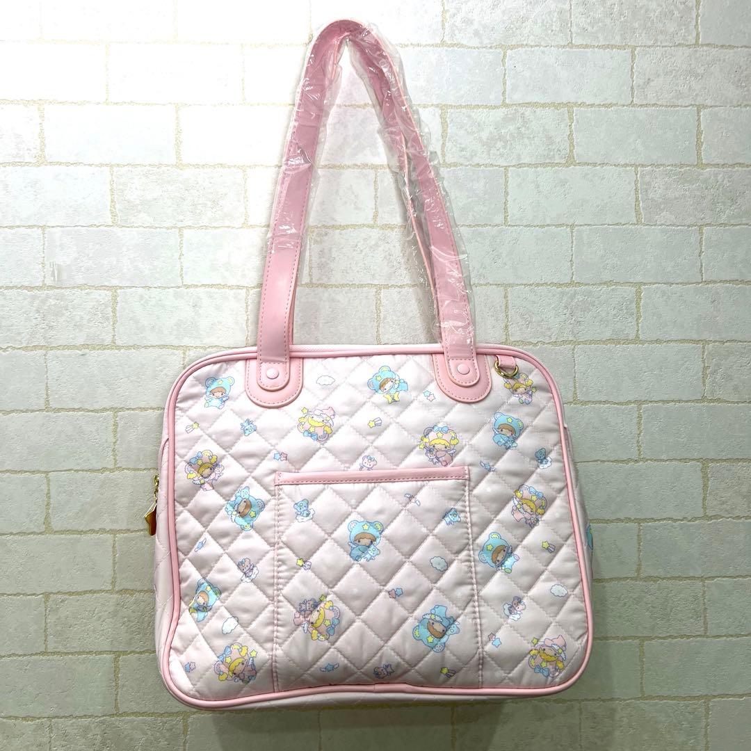 リトルツインスターズ 50周年 キルティングボストン キキララ ピンク 完売